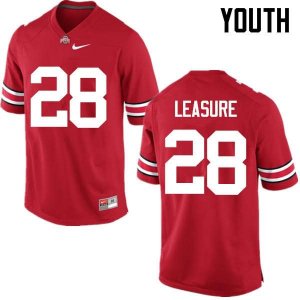 Youth Ohio State Buckeyes #28 Jordan Leasure Red Nike NCAA College Football Jersey Summer RMA2044EA